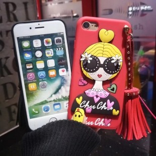 قاب ژله ای Hello Lady Sun Glass Case Apple iPhone 6 Plus