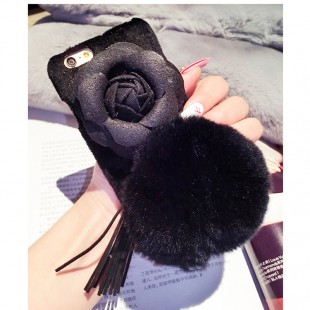 قاب مخملی خزدار Flower Fur Rose 3D Case for Apple iPhone 5.5s