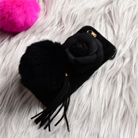 قاب مخملی خزدار Flower Fur Rose 3D Case for Apple iPhone 7