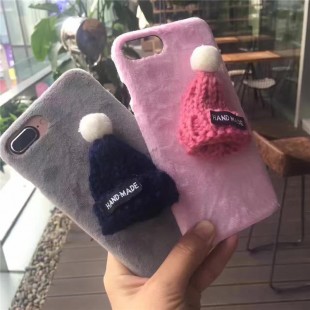 قاب مخملی Winter Fur 3D Plush Hat Case for Apple iPhone 7 Plus