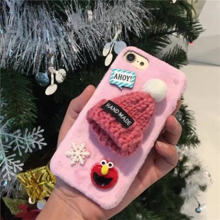 قاب مخملی Winter Fur 3D Plush Atmosphere Hat Case for Apple iPhone 7