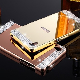 قاب محکم Diamond Mirror Case for Sony Xperia M4 قاب آینه ای نگین دار