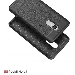 قاب ژله ای طرح چرم Auto Focus Case Xiaomi Redmi Note 4
