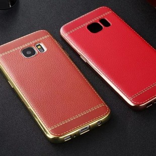 قاب ژله ای Dot Leather Case Samsung Galaxy S6 Edge