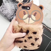 قاب ژله ای خزدار Bear Fur Case Apple iPhone 7