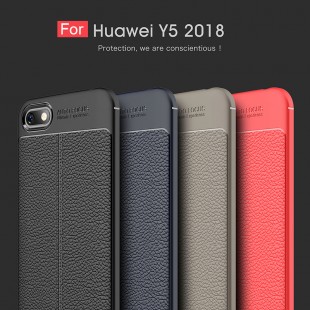 قاب ژله ای طرح چرم Auto Focus Case Huawei Y5 Prime 2018