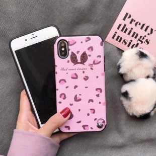 قاب پلنگی صورتی خزدار Leopard Fur Case Apple iPhone 6 Plus