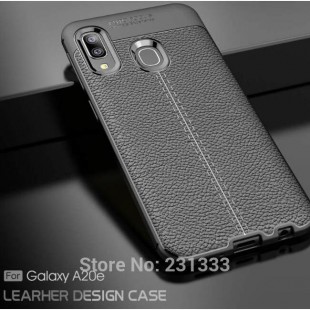 قاب ژله ای طرح چرم Auto Focus Case Samsung Galaxy A20