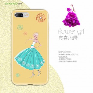 قاب ژله ای Shengo Flower Girl Case Apple iPhone 7 Plus