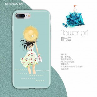 قاب ژله ای Shengo Flower Girl Case Apple iPhone 7 Plus