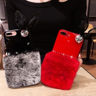 قاب ژله ای خزدار Ring Fur Case Apple iPhone 6 Plus