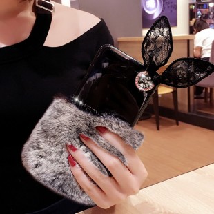 قاب ژله ای خزدار Ring Fur Case Samsung Galaxy S8