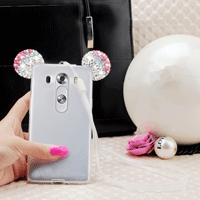 قاب ژله ای Diamond Mickey Luxury 3d Case for LG G3