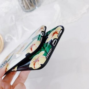 قاب ژله ای طرح گل Black Flower TPU Case iPhone Xr