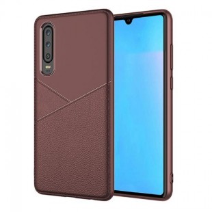 قاب ژله ای طرح چرم هواوی Huawei P30 Leather TPU Case