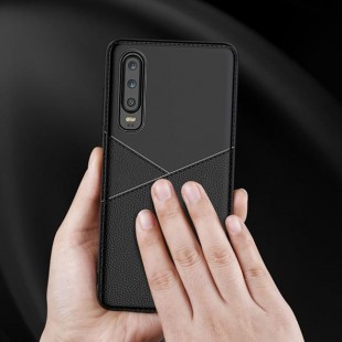 قاب ژله ای طرح چرم هواوی Huawei P30 Leather TPU Case