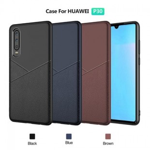 قاب ژله ای طرح چرم هواوی Huawei P30 Lite Leather TPU Case