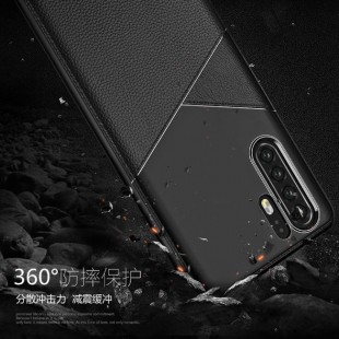 قاب ژله ای طرح چرم هواوی Huawei P30 Pro Leather TPU Case