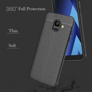 قاب ژله ای طرح چرم Auto focus Case Samsung Galaxy A6 Plus 2018