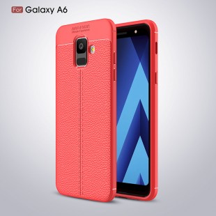 قاب ژله ای طرح چرم Auto focus Case Samsung Galaxy A6 Plus 2018