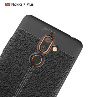 قاب ژله ای طرح چرم Auto Focus Case Nokia Nokia 7 Plus