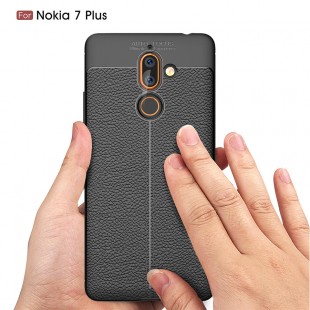 قاب ژله ای طرح چرم Auto Focus Case Nokia Nokia 7 Plus