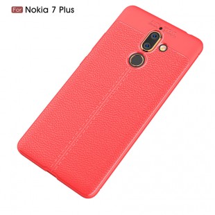 قاب ژله ای طرح چرم Auto Focus Case Nokia Nokia 7 Plus