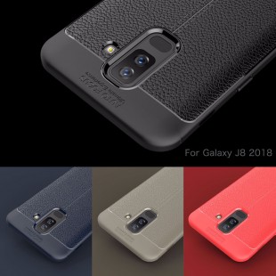 قاب ژله ای طرح چرم Auto Focus Case Samsung Galaxy J8