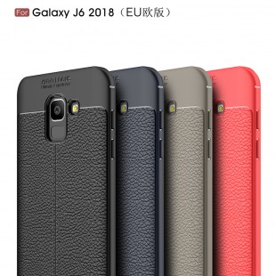 قاب ژله ای طرح چرم Auto Focus Case Samsung Galaxy J6