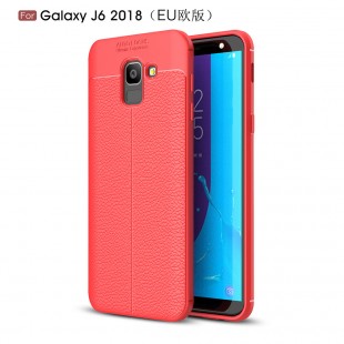 قاب ژله ای طرح چرم Auto Focus Case Samsung Galaxy J6