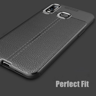 قاب ژله ای طرح چرم سامسونگ Auto Focus Case Samsung Galaxy A6s