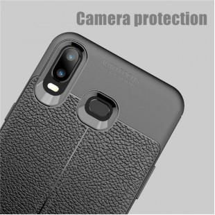 قاب ژله ای طرح چرم سامسونگ Auto Focus Case Samsung Galaxy A6s