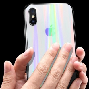 قاب ژله ای لیزری رنگی آیفون Laser Case For Iphone X