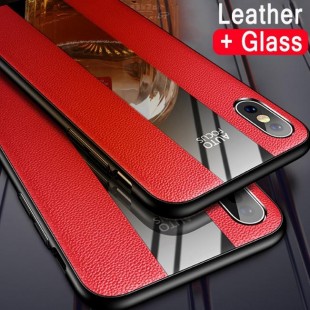 قاب چرمی آینه ای آیفون Leather Mirror Apple iPhone X/Xs