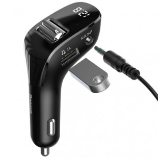 شارژر فندکی و اف ام پلیر بیسوس مدل Baseus Streamer F40 AUX wireless MP3 car charger