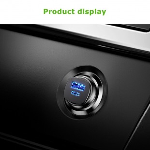 شارژر فندکی بیسوس مدل Baseus Mini Fast Car Charger PD 3.0 QC 4.0 USB Type-C Ports 30w Fast Charger