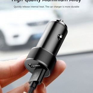 شارژر فندکی بیسوس مدل Baseus Small Screw 3.4A Dual-USB  Car Charger