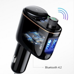 شارژر فندکی و اف ام پلیر Baseus Locomotive Bluetooth MP3 Vehicle Charger