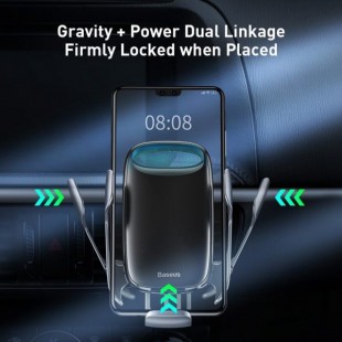 هولدر موبایل و شارژر وایرلس بیسوس مدل Baseus Milky Way Electric Bracket Wireless Charger 15W