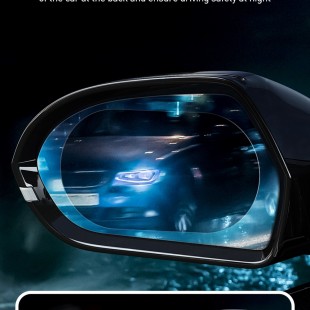 برچسب فویل اتومبیل ضد مه محافظ آینه Baseus 2 Pcs Car Rearview Mirror Rainproof Film 0.15mm Clear Mirror Anti Fog