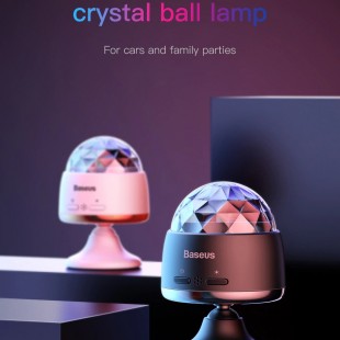 رقص نور کریستالی اتومبیل بیسوس مدل  Baseus Car Crystal Magic Ball Light ACMQD-01