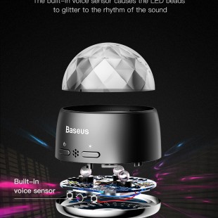 رقص نور کریستالی اتومبیل بیسوس مدل  Baseus Car Crystal Magic Ball Light ACMQD-01