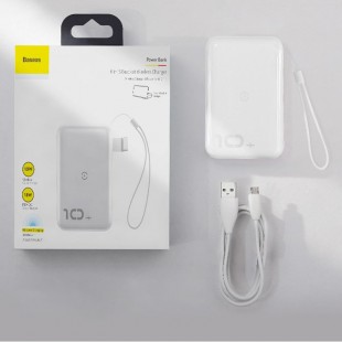 پاوربانک 10000 میلی آمپر وایرلس شارژ سریع 18 وات بیسوس Baseus Mini S Bracket Wireless Power Bank مدل PPXFF10W