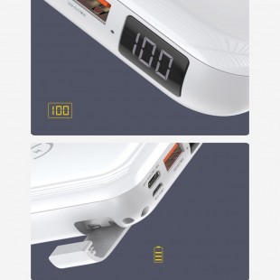 پاوربانک 10000 میلی آمپر وایرلس شارژ سریع 18 وات بیسوس Baseus Mini S Bracket Wireless Power Bank مدل PPXFF10W
