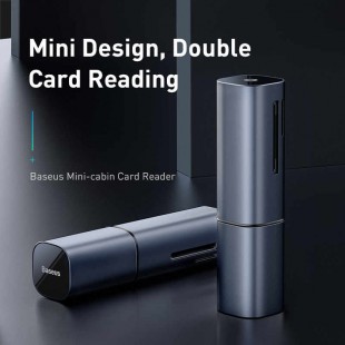 کارتخوان OTG بیسوس مدل Baseus Mini-cabin Card reader Space CADKQ-A0G