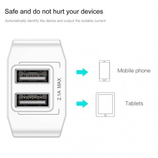 آداپتور Baseus Mini Dual-U Charger Adaptor Cable Adaptor