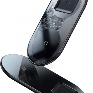شارژر وایرلس گوشی و ایرپاد بیسوس Baseus 2in1 Wireless Charger Pro Edition WXJK-C01