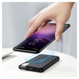 پاور بانک 10000 میلی آمپر بیسوس مدل Baseus thin version wireless charge power bank 10000 mAh PPALL-QY02