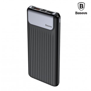 پاور بانک 10000 میلی آمپر با صفحه نمایش دیجیتال بیسوس مدل Baseus thin qc3.0 m+t daul input digital display power bank 10000mAh PPYZ-C01