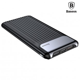 پاور بانک 10000 میلی آمپر با صفحه نمایش دیجیتال بیسوس مدل Baseus thin qc3.0 m+t daul input digital display power bank 10000mAh PPYZ-C01